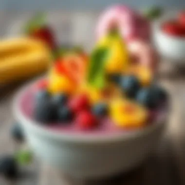 Açai Bowl: A Nutrient-Packed Delight Close-up of açai bowl topped with fruits