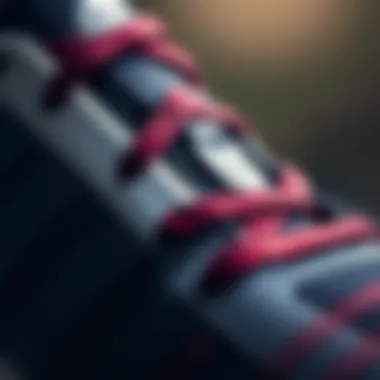 Close-up of advanced materials used in adidas running shoes