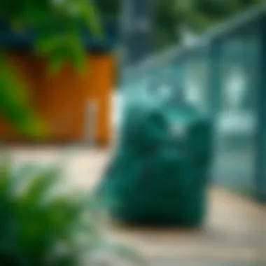Stylish green Adidas backpack resting on a wooden surface