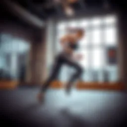Elegant display of adidas leggings in a modern fitness studio