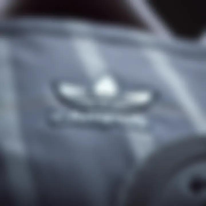 Close-up of Adidas Campus branding details