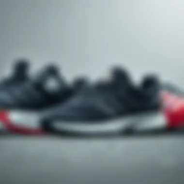 A selection of Adidas children's turf shoes with price tags