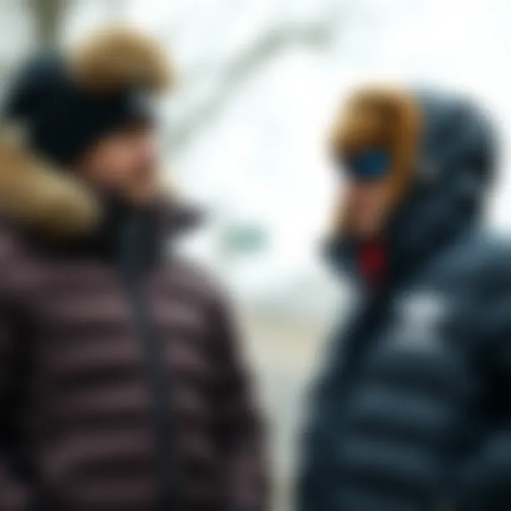 A fashionable ensemble combining the adidas down jacket with winter accessories.