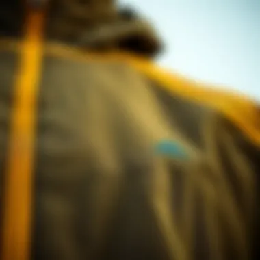 Detail shot of adidas f50 jacket's zipper and stitching demonstrating craftsmanship