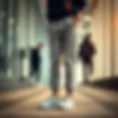 Fashionable outfit featuring adidas sweatpants