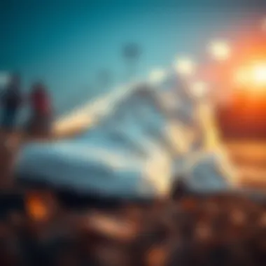 Close-up of Adidas footwear showcasing innovative design