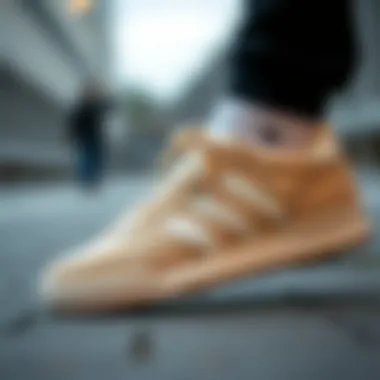 Close-up of Adidas Forum Low Beige showcasing details