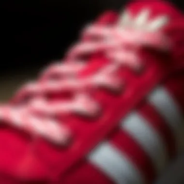 High-Quality Materials of Adidas Forum Low Red Close-up of the materials used in Adidas Forum Low Red