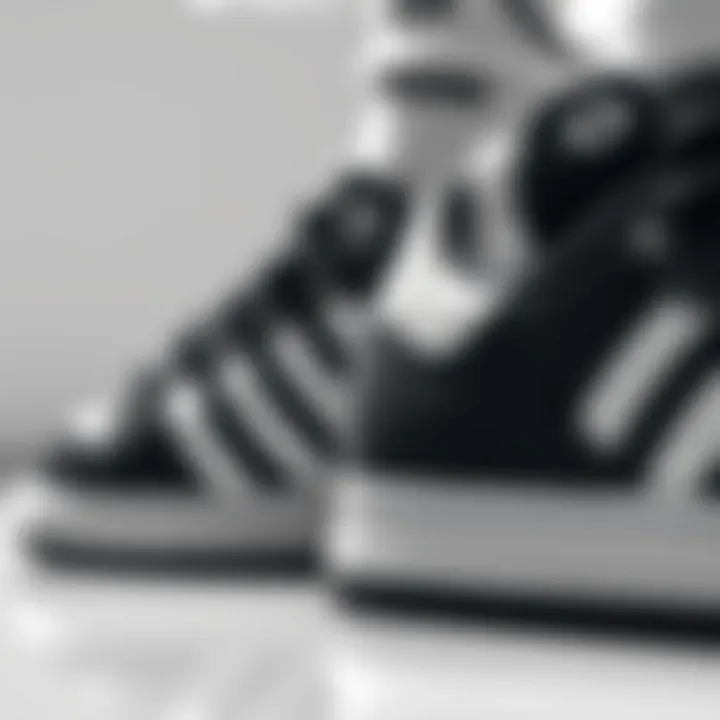 Detailed Design of Adidas Grand Court Shoes Close-up of Adidas Grand Court showcasing its design and craftsmanship