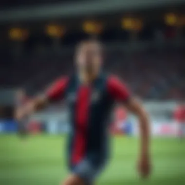 Athlete wearing Adidas Italy jersey showcasing dynamic performance on the field