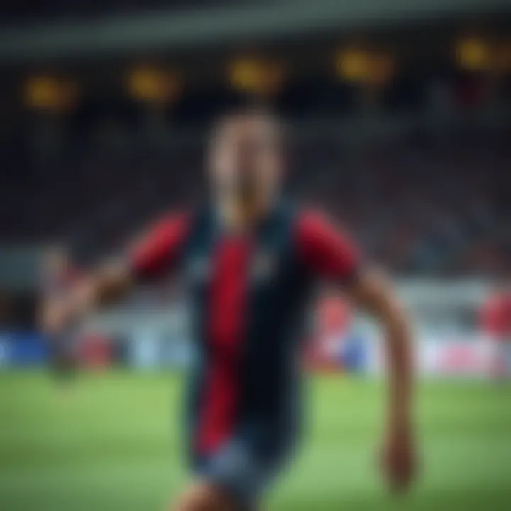 Athlete wearing Adidas Italy jersey showcasing dynamic performance on the field