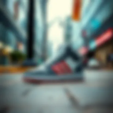 Adidas Mid Forum in an urban setting