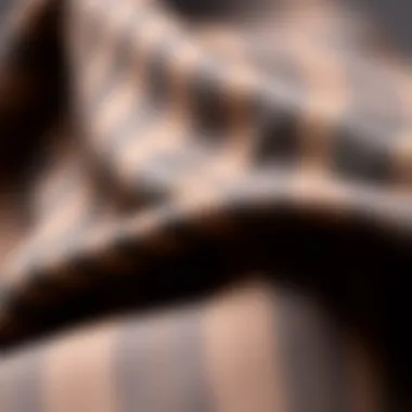 Detail view of fabric texture highlighting quality