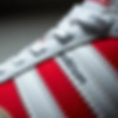 Close-up of the Adidas Retropy E5 material and texture