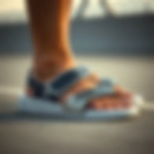 Showcasing the sleek design of Adidas sandals