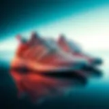 Modern design of Adidas sports shoes showcasing innovative aesthetics
