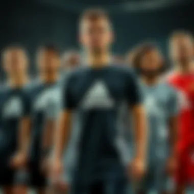 Group of diverse athletes in Adidas gear