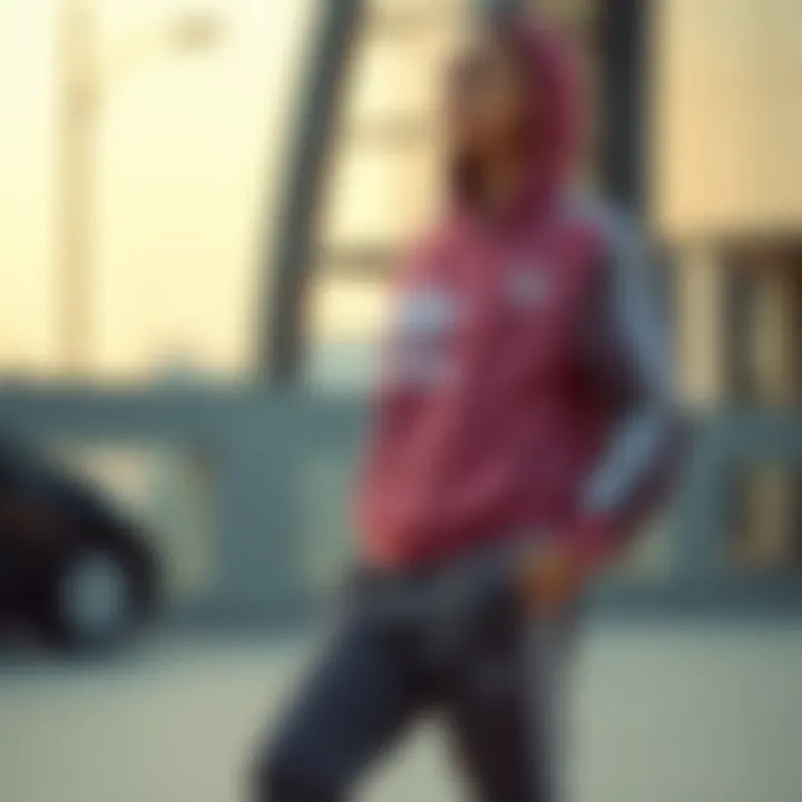 Fashionable outfit styling with Adidas tracksuit
