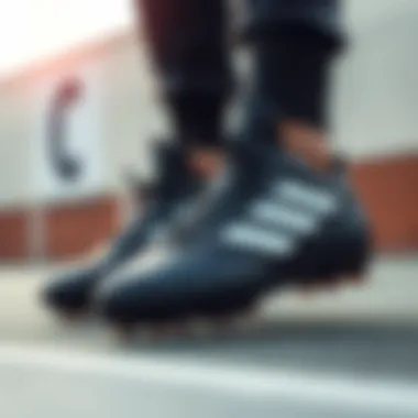 A close-up of the unique design features of affordable cleats