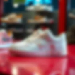 Stylish Air Force 1 children’s shoes displayed on a vibrant surface