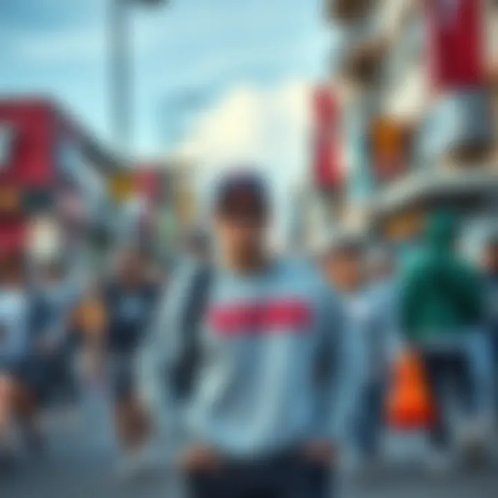 Street Style in Ankara A vibrant street scene with people wearing sporty attire.