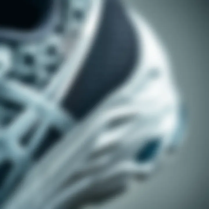 Close-up of Asics Gel-Kayano material highlighting quality and durability.
