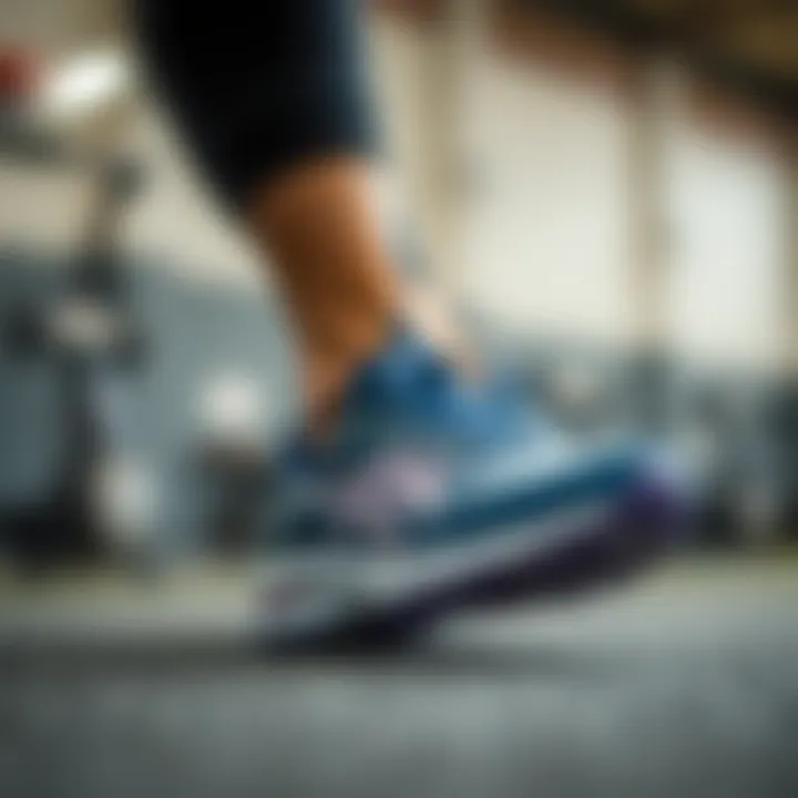 Asics Gel-Kayano in action during a workout session.