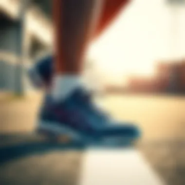 Athlete wearing Asics shoes showcasing performance