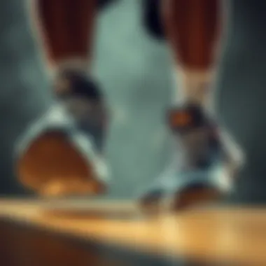 Athlete Performance in NBA Shoes Athlete showcasing performance in NBA shoes