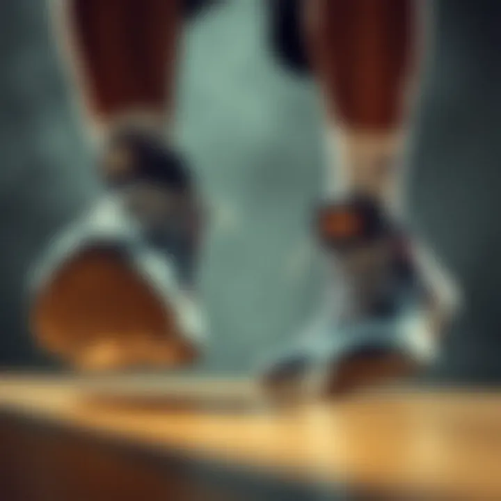 Athlete Performance in NBA Shoes Athlete showcasing performance in NBA shoes