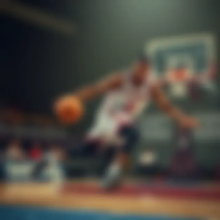 Small Forward driving to the basket