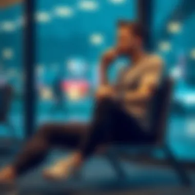 Illustration of a sedentary lifestyle and its effects on health