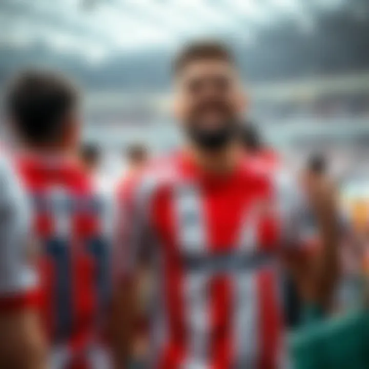 Fans wearing Beşiktaş jerseys during a match