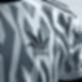 Close-up view of Beşiktaş jersey design details