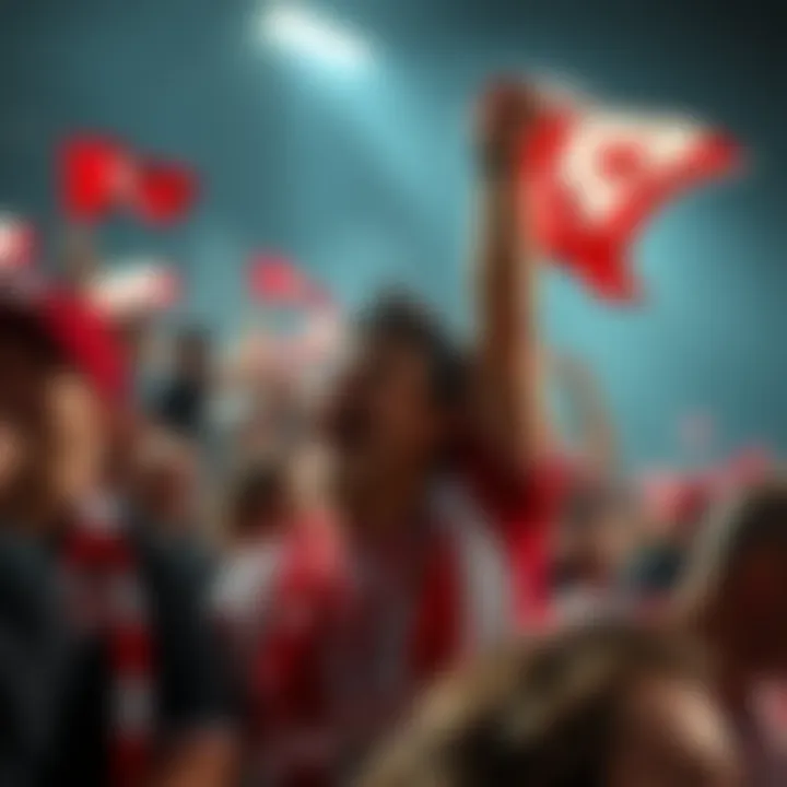 A passionate crowd showcasing their loyalty to Beşiktaş during a match.