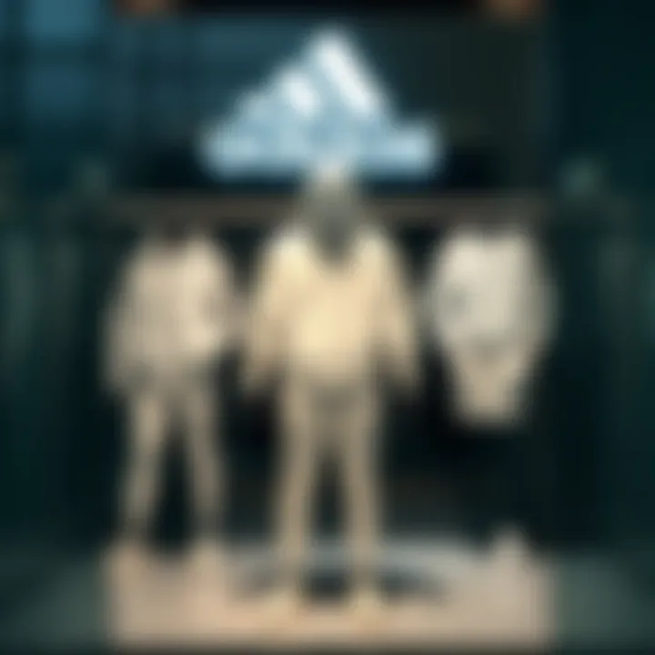 Elegant display of white Adidas sportswear showcasing innovative design elements