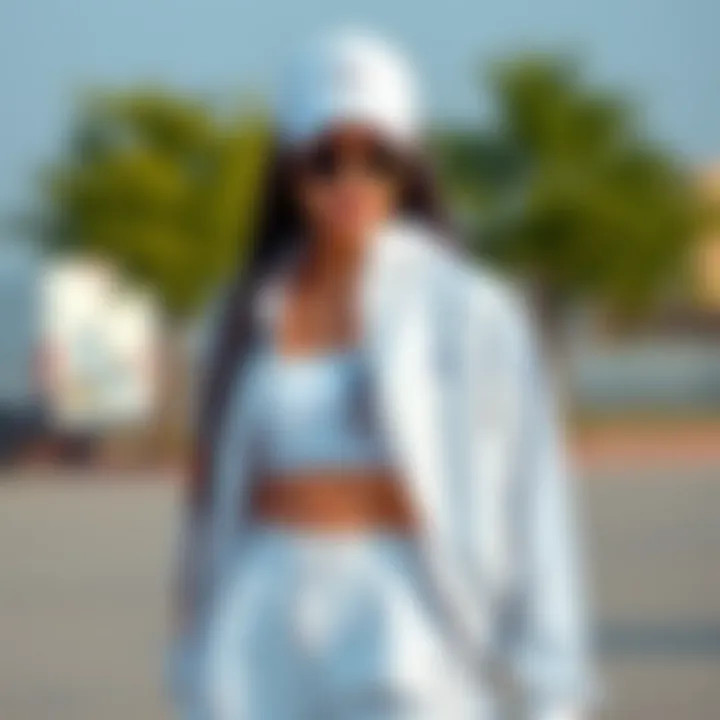 Stylish outfit combinations featuring white Adidas sportswear