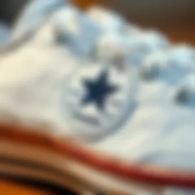 Close-up of Converse details highlighting design craftsmanship