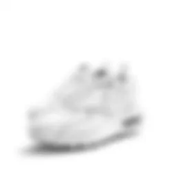 A stylish pair of white Nike sneakers showcased on a minimalist background