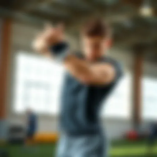 An athlete performing wrist strengthening exercises