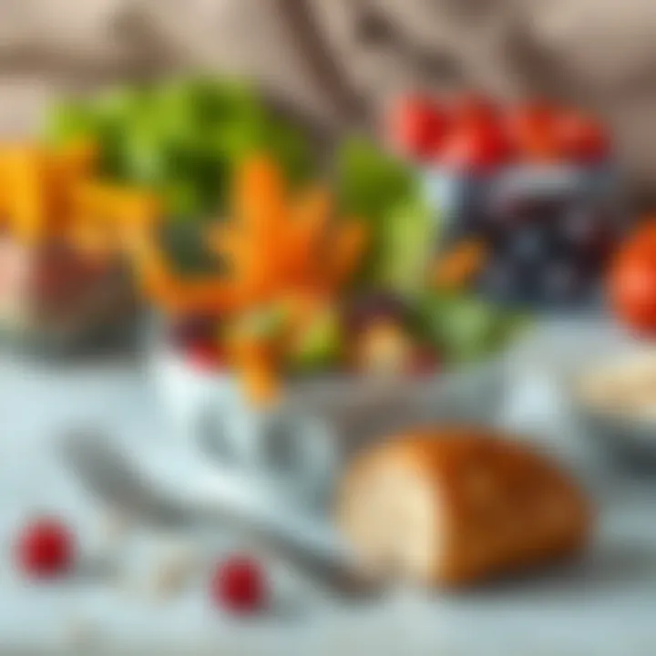 Healthy meal options arranged aesthetically