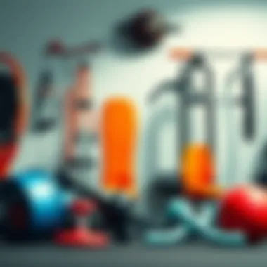 Diverse workout equipment showcasing variety