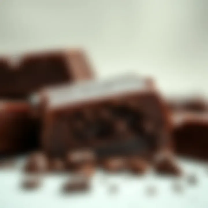 Dark chocolate showcasing its rich texture and color