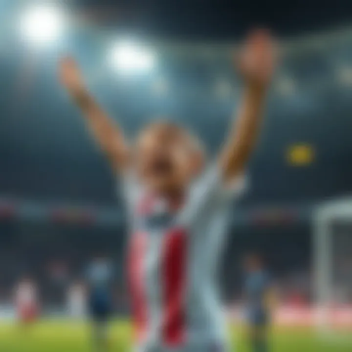 Child celebrating a goal in a BJK jersey