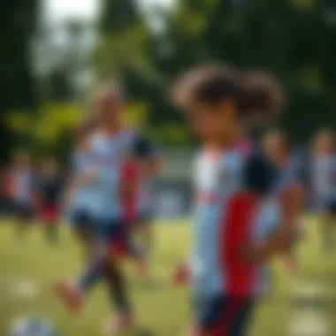 Group of children playing football in BJK jerseys