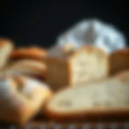 Selection of whole grain bread types