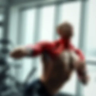 Neck extensor muscles in action during exercise