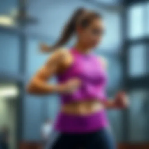 Dynamic workout attire enhancing performance