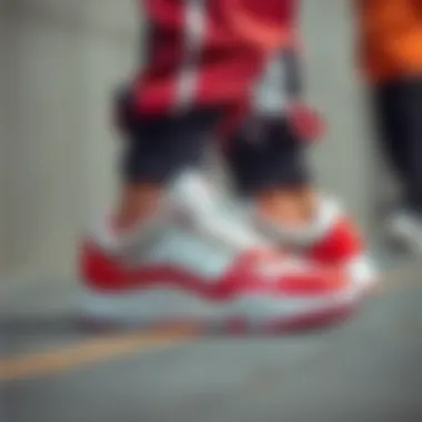 Stylish CK sports shoes paired with trendy athletic wear