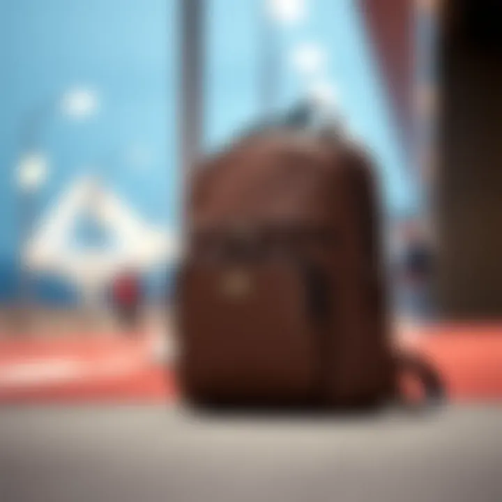 Elegant Coach backpack showcasing modern design and functionality